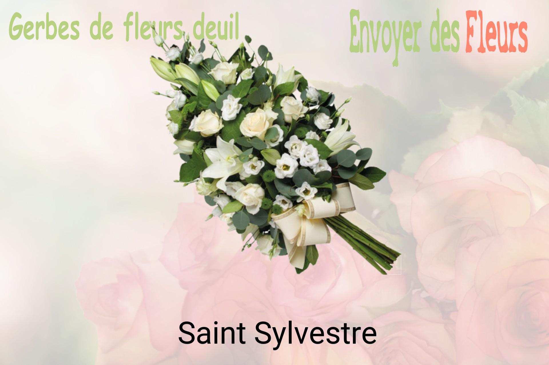 Gerbe de fleurs de deuil livrée à Saint-Sylvestre